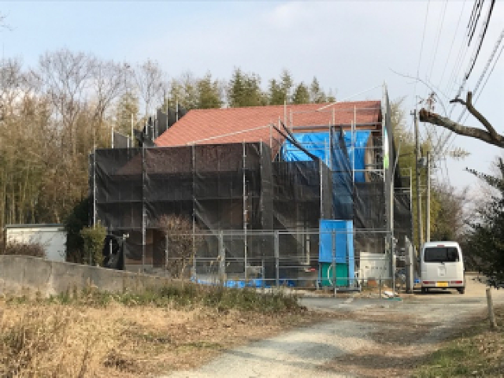 三田市注文住宅　屋根工事